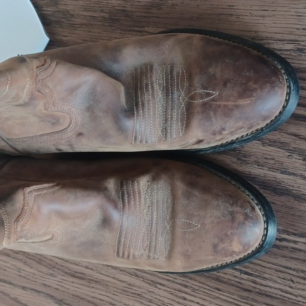 Ariat Heritage R Toe Western Boots Ladies 8B, EUR 38.5, Distressed Brown - Picture 6 of 10